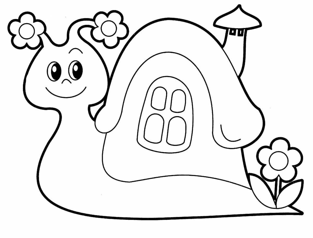 Fancy houses coloring book for 4-5 year olds