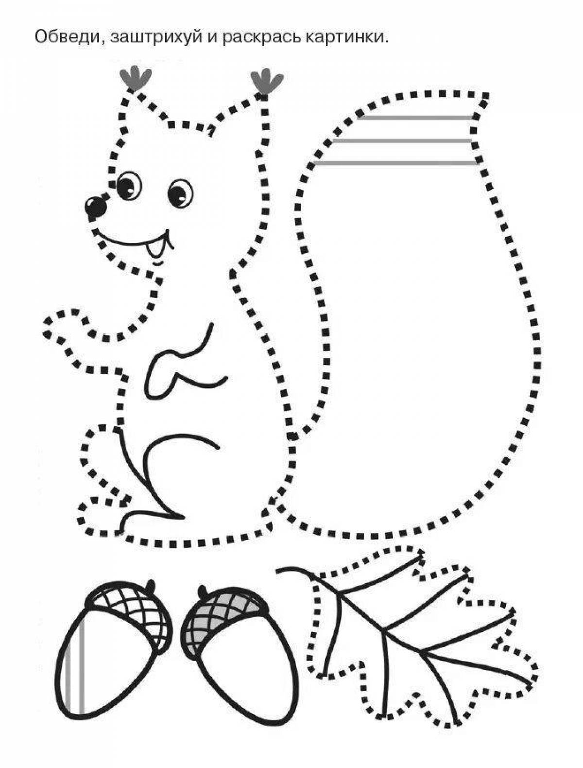 Bold circle coloring page