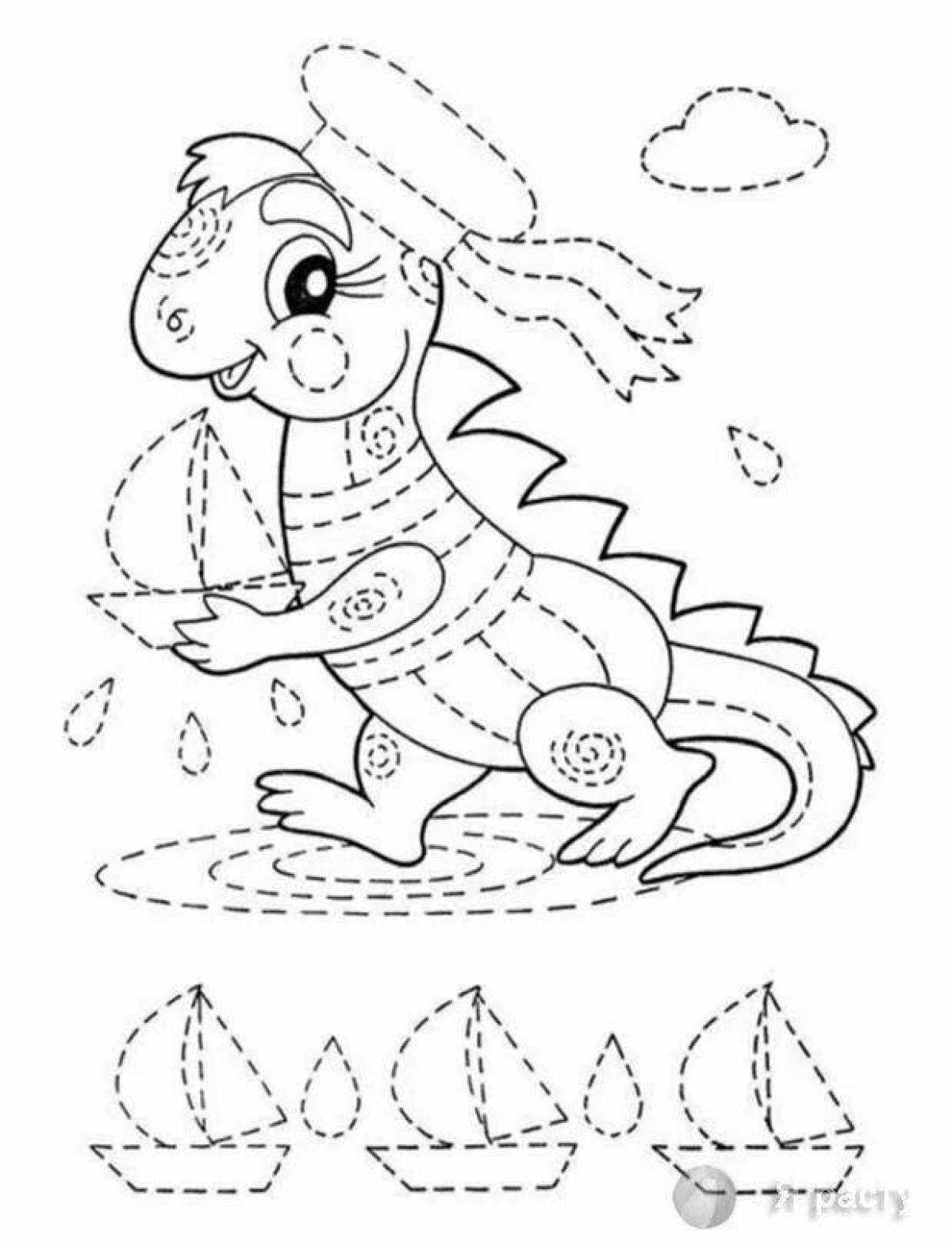 Color burst circle coloring page