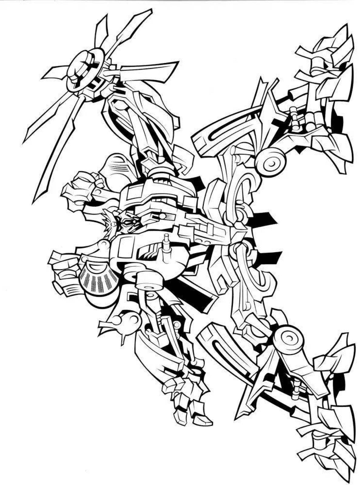 Colorful Decepticon coloring page