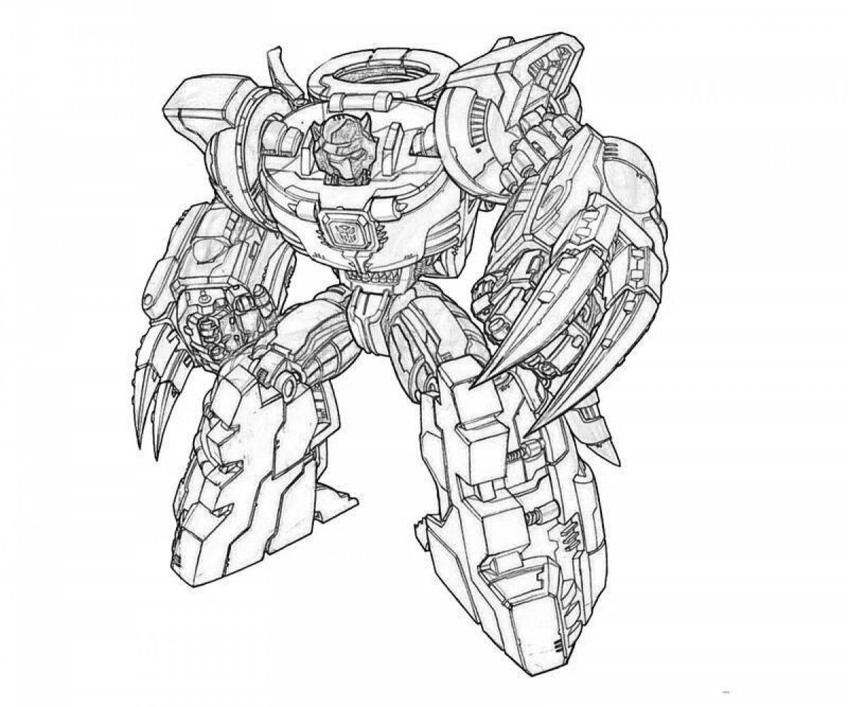 Decepticon coloring book with bright colors