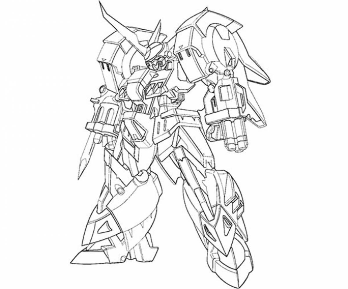 Colorfully designed Decepticon coloring page