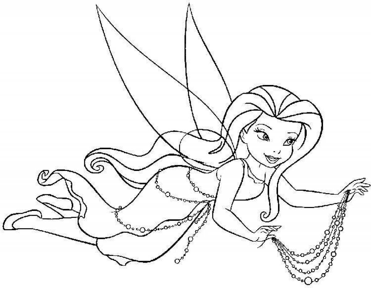 Fairy glitter coloring pages