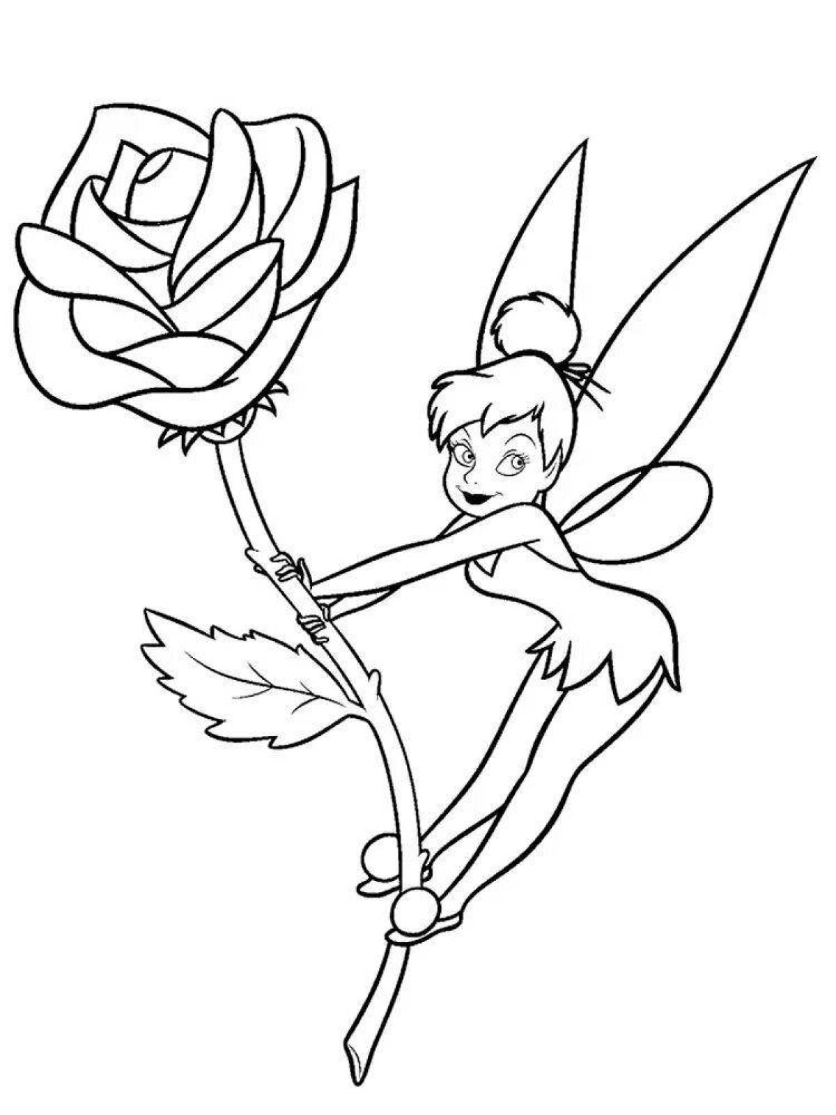 Shining fairy coloring pages