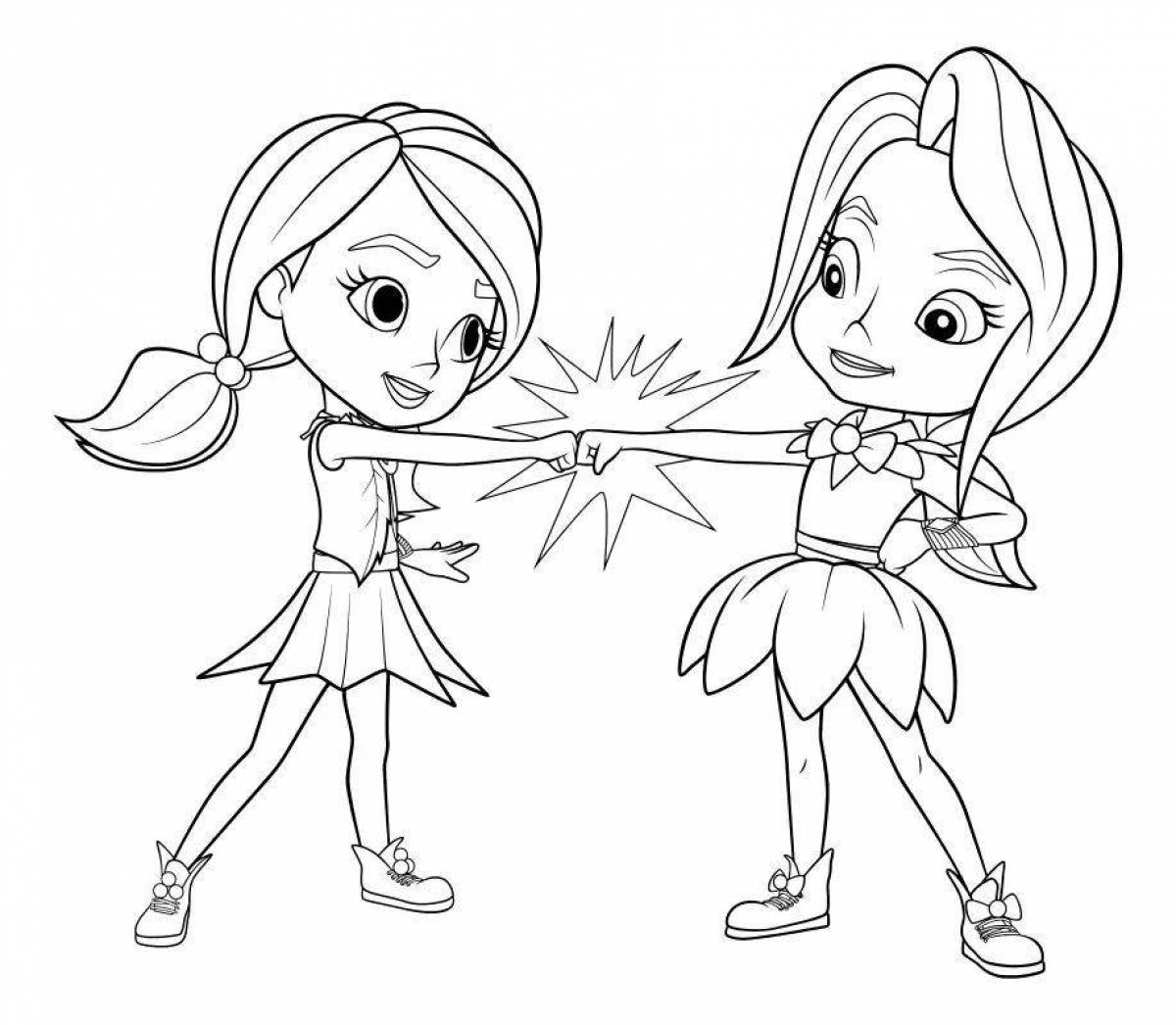 Colorful fairy coloring pages