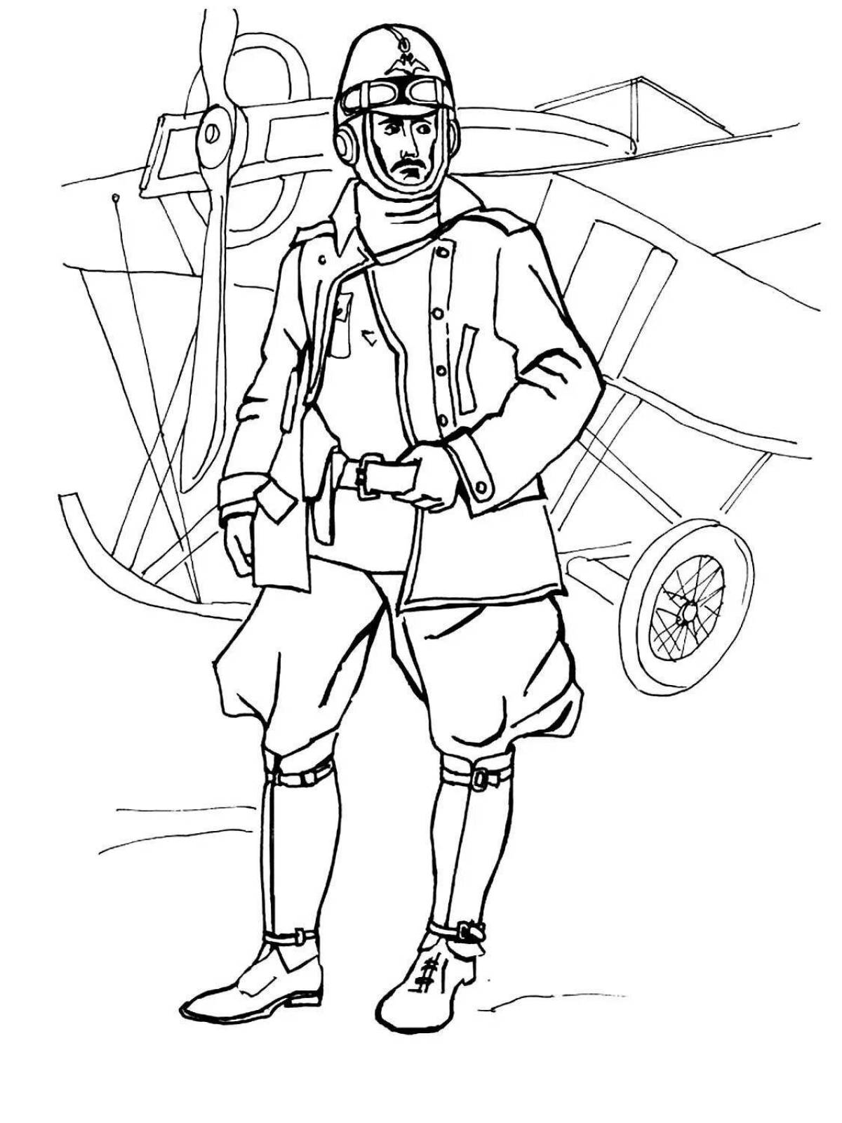 Luxury coloring pages soldiers of different branches of the military for children
