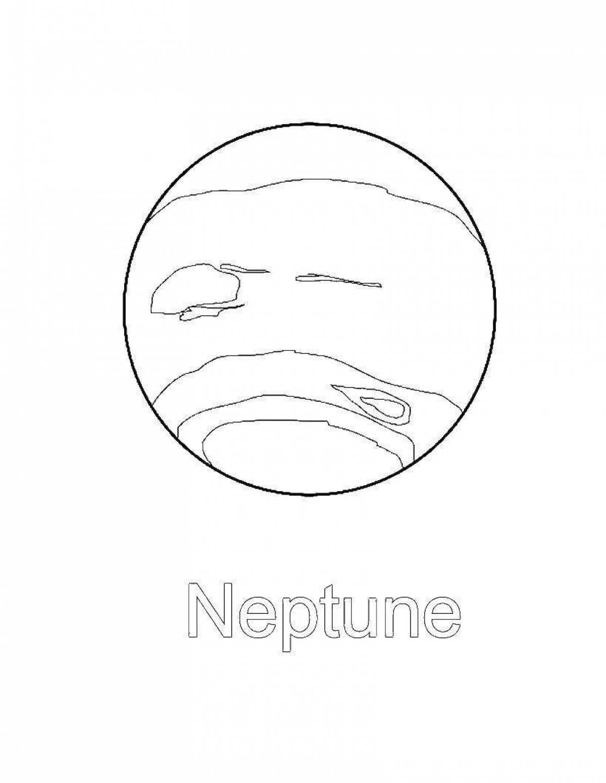 Neptune glitter coloring book