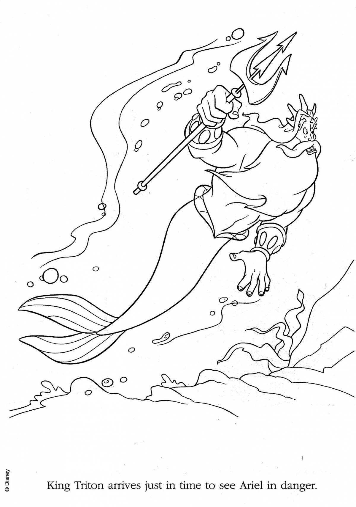 Charming neptune coloring book