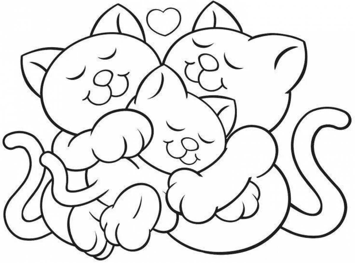 Gracious hug coloring pages