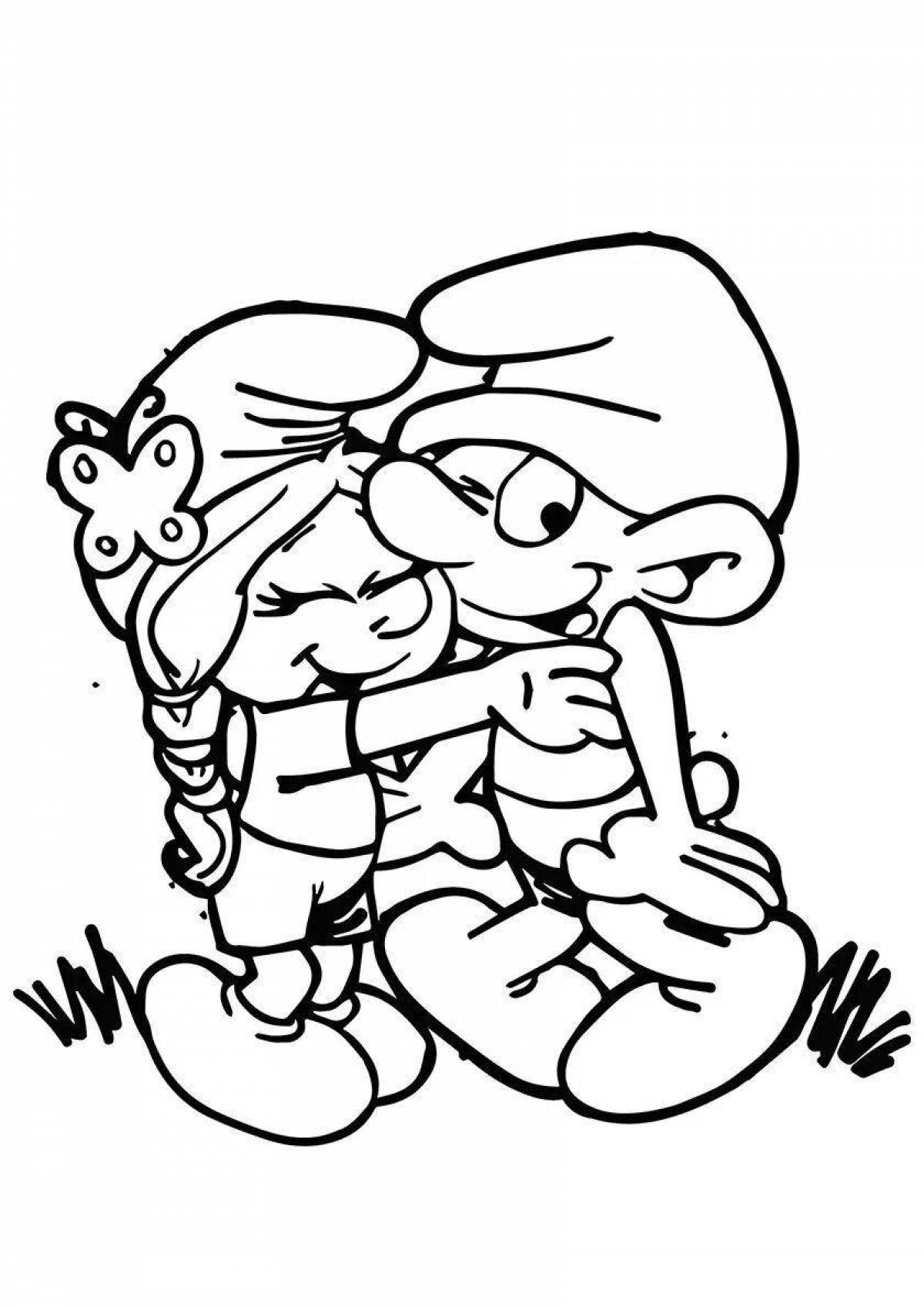 Coloring hugs with love