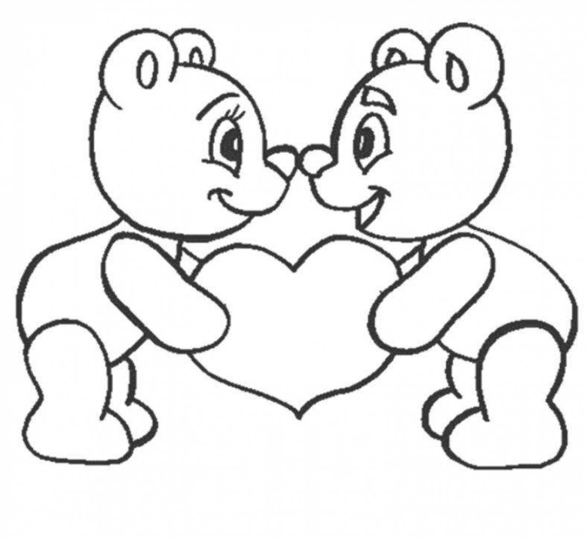 Soothing hug coloring pages
