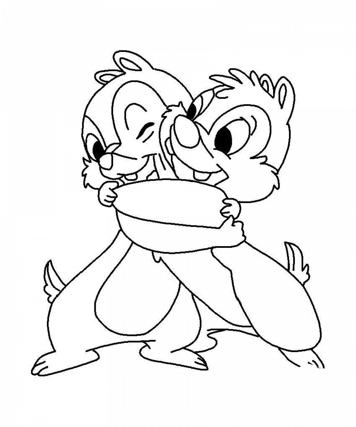 Cozy hug coloring pages