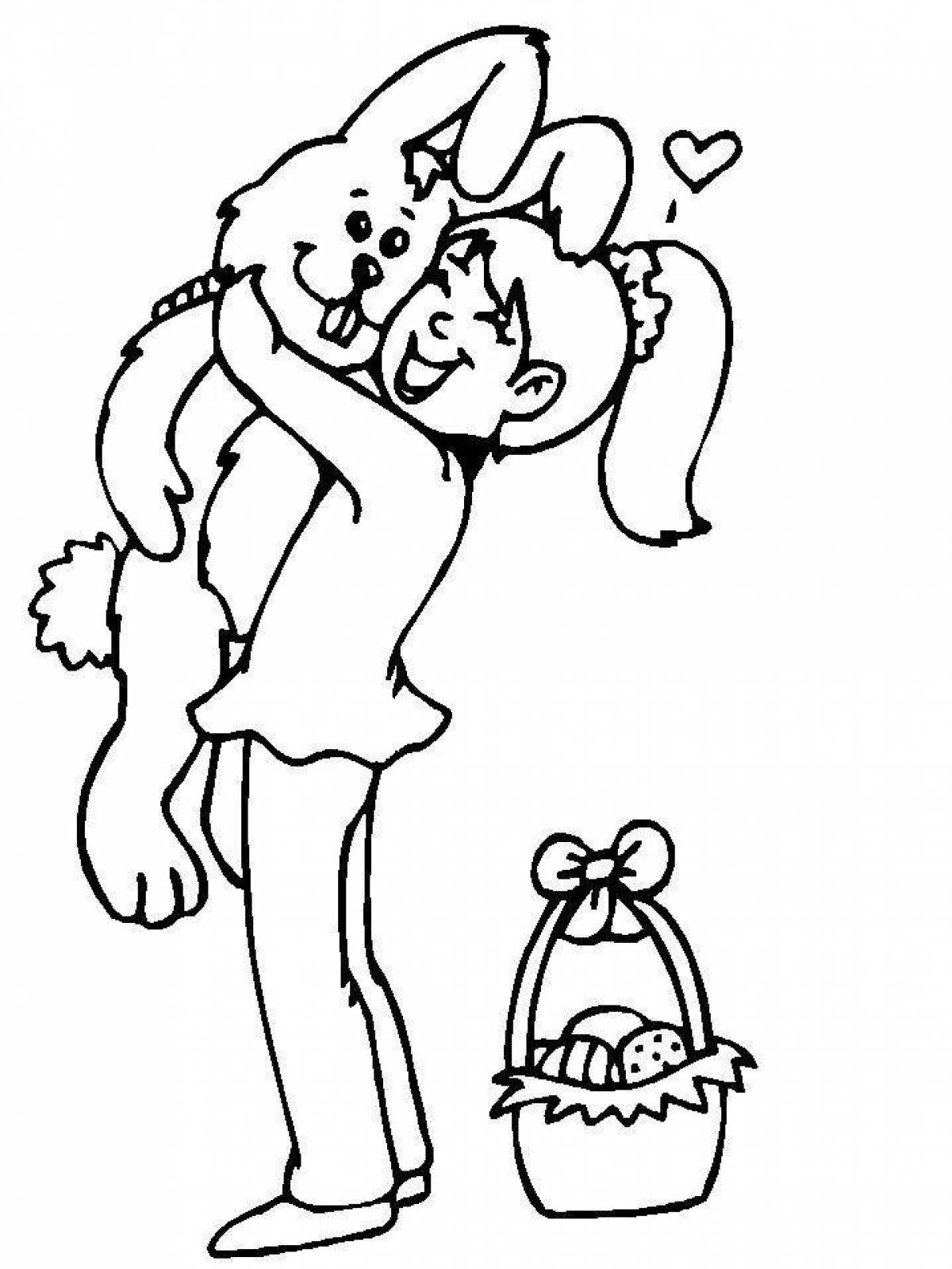 Delicious hug coloring pages