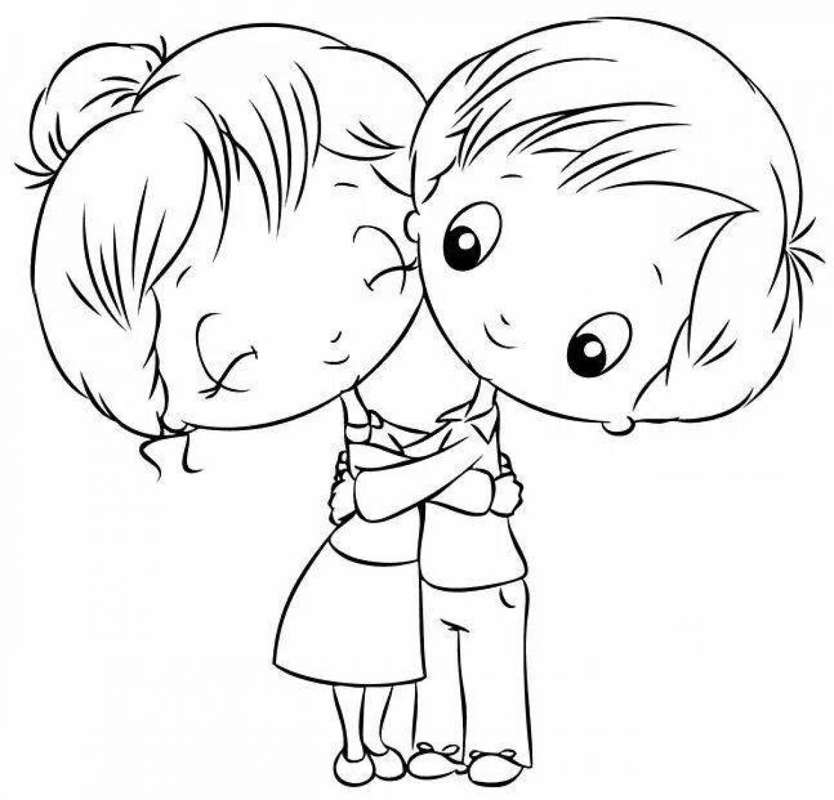 Harmonious hugs coloring book