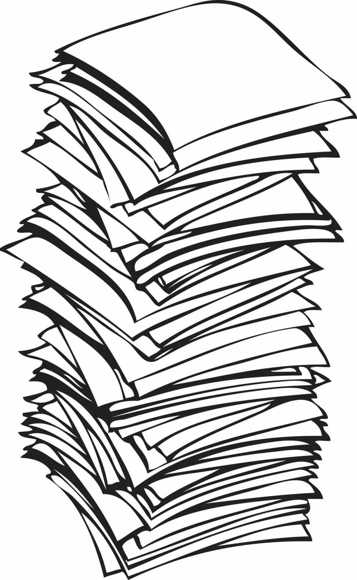 Shimmering colored paper for coloring