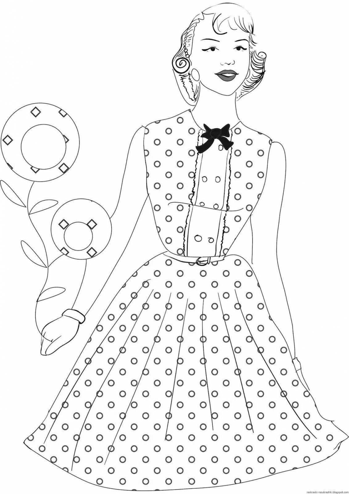 Stylish trendy coloring book