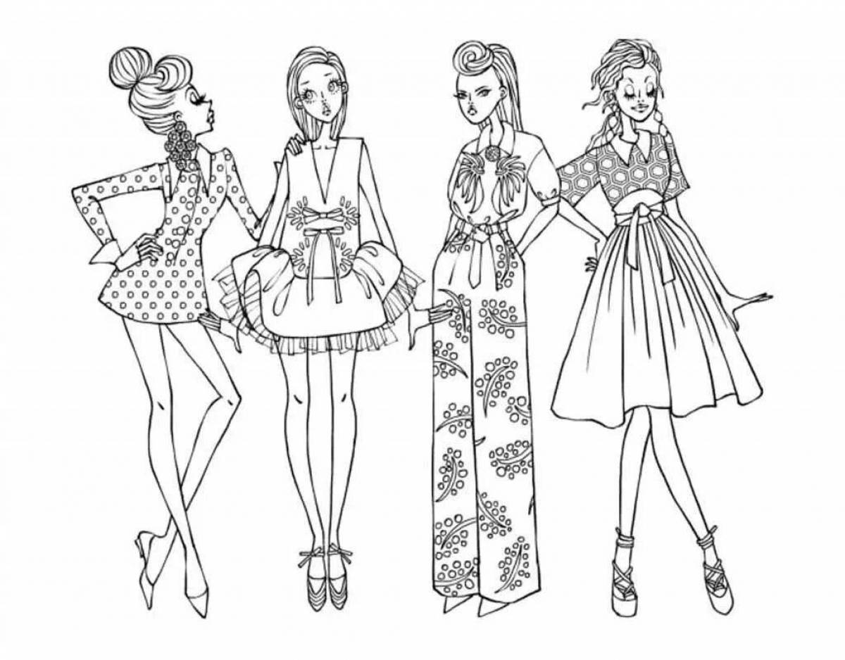 Fashion fashion coloring