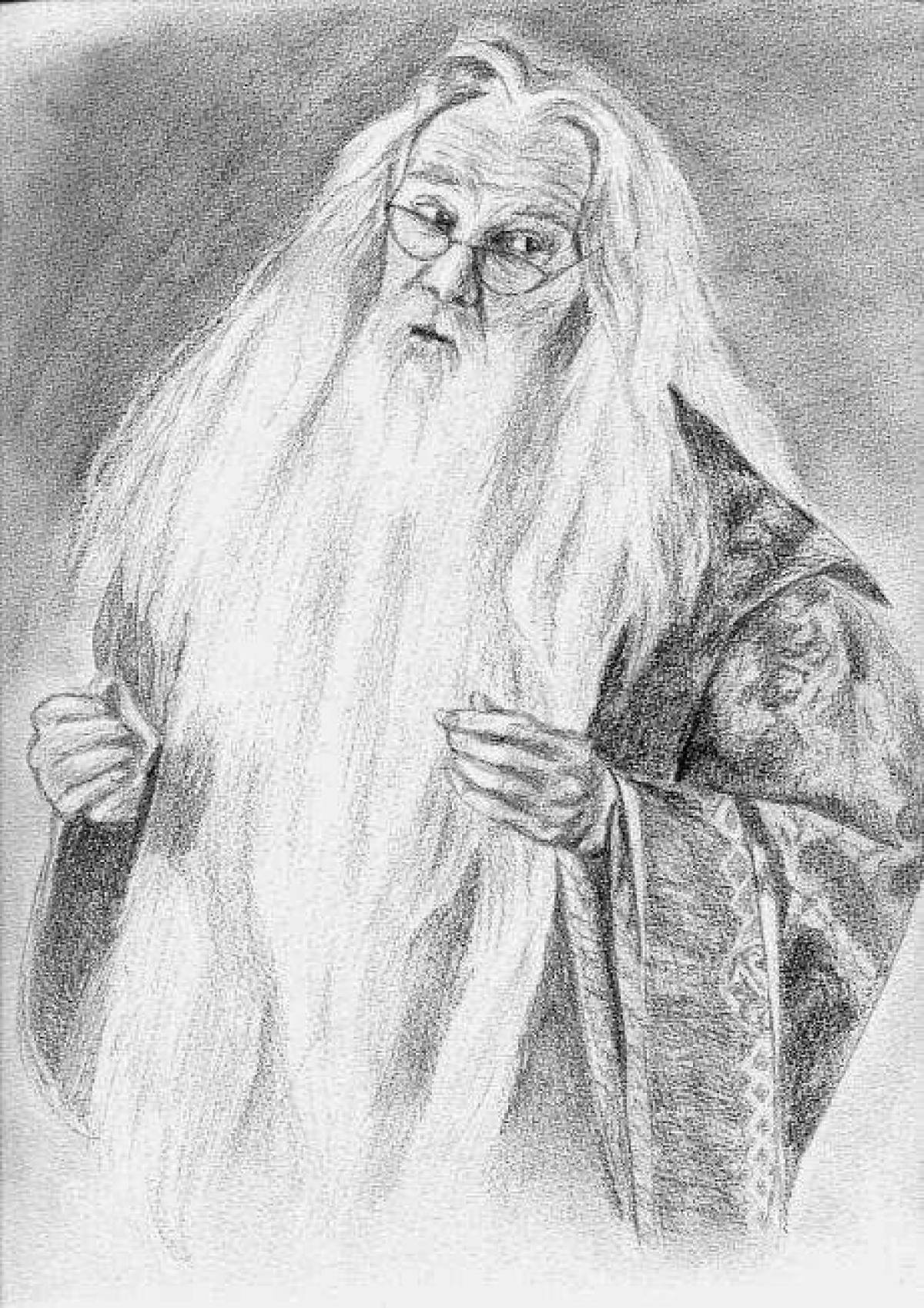 Dumbledore glowing coloring book