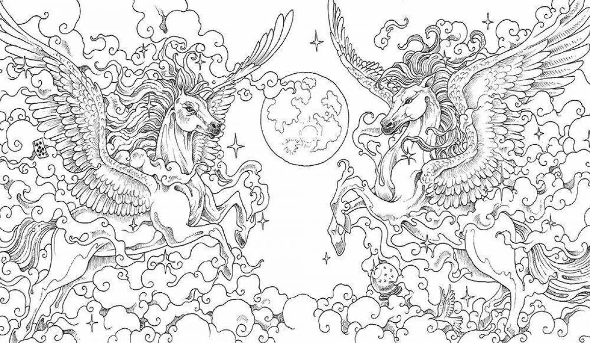 Charming mythomorphoses coloring book