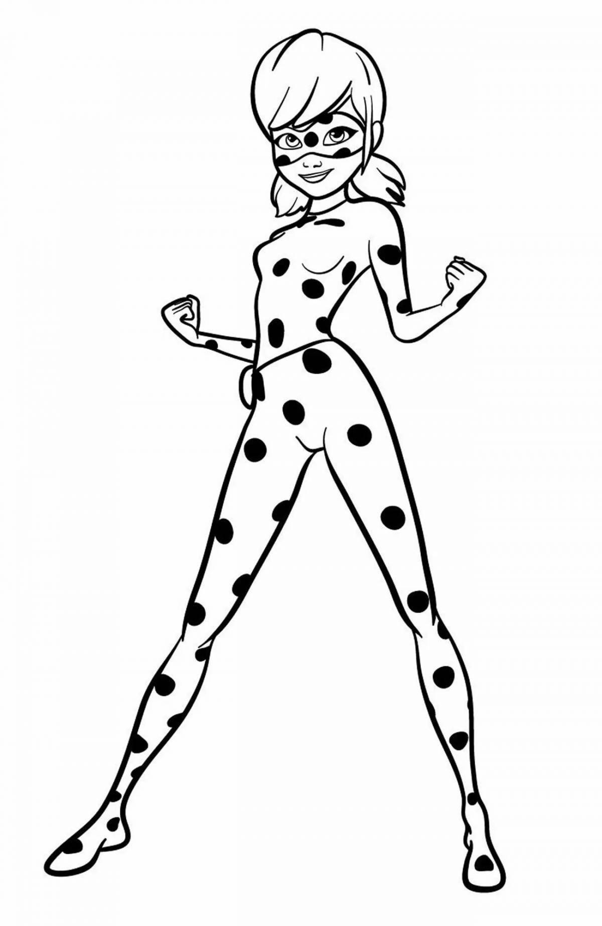 Awesome ladybug coloring page