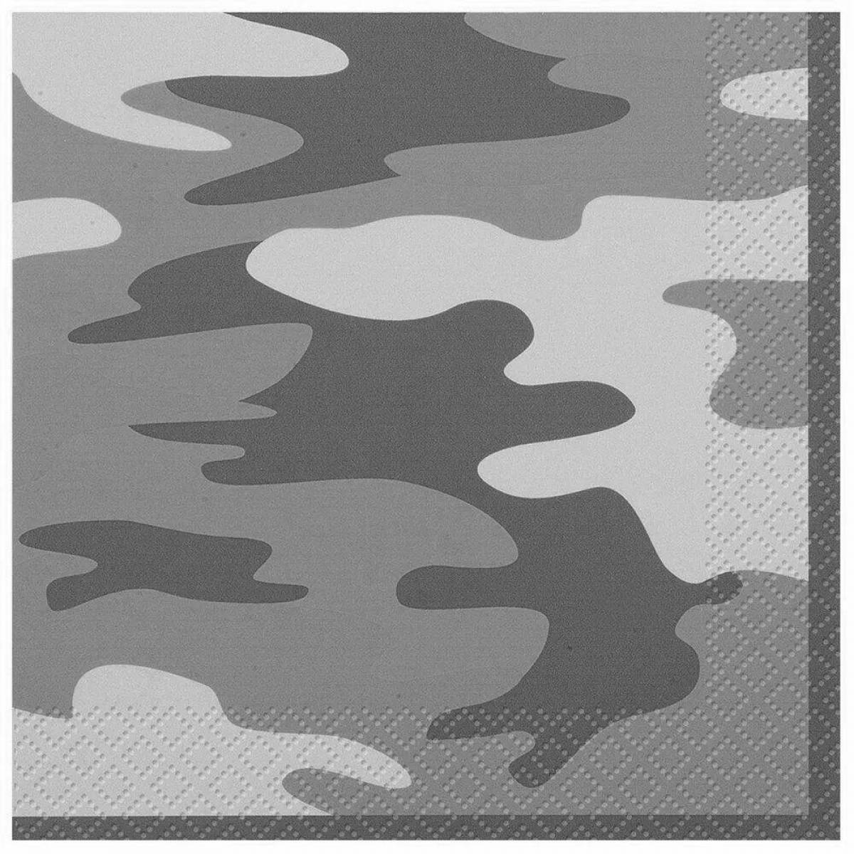 Colorful camouflage coloring page