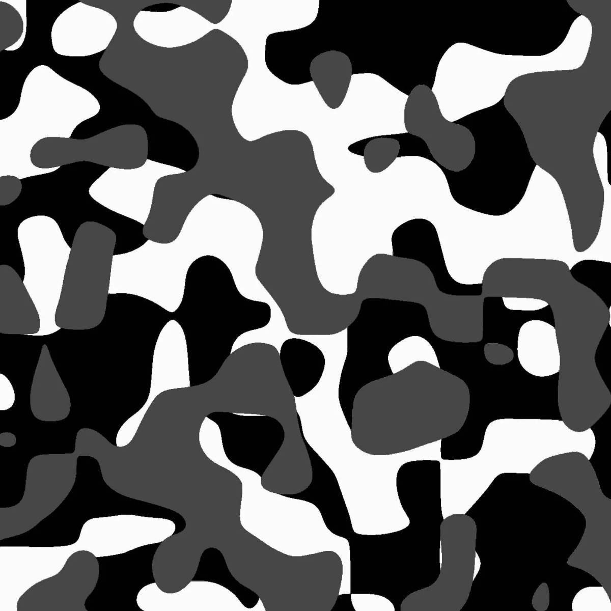 Detailed camouflage coloring page