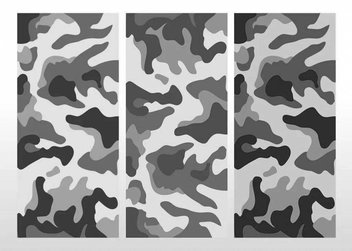 Mysterious camouflage coloring book