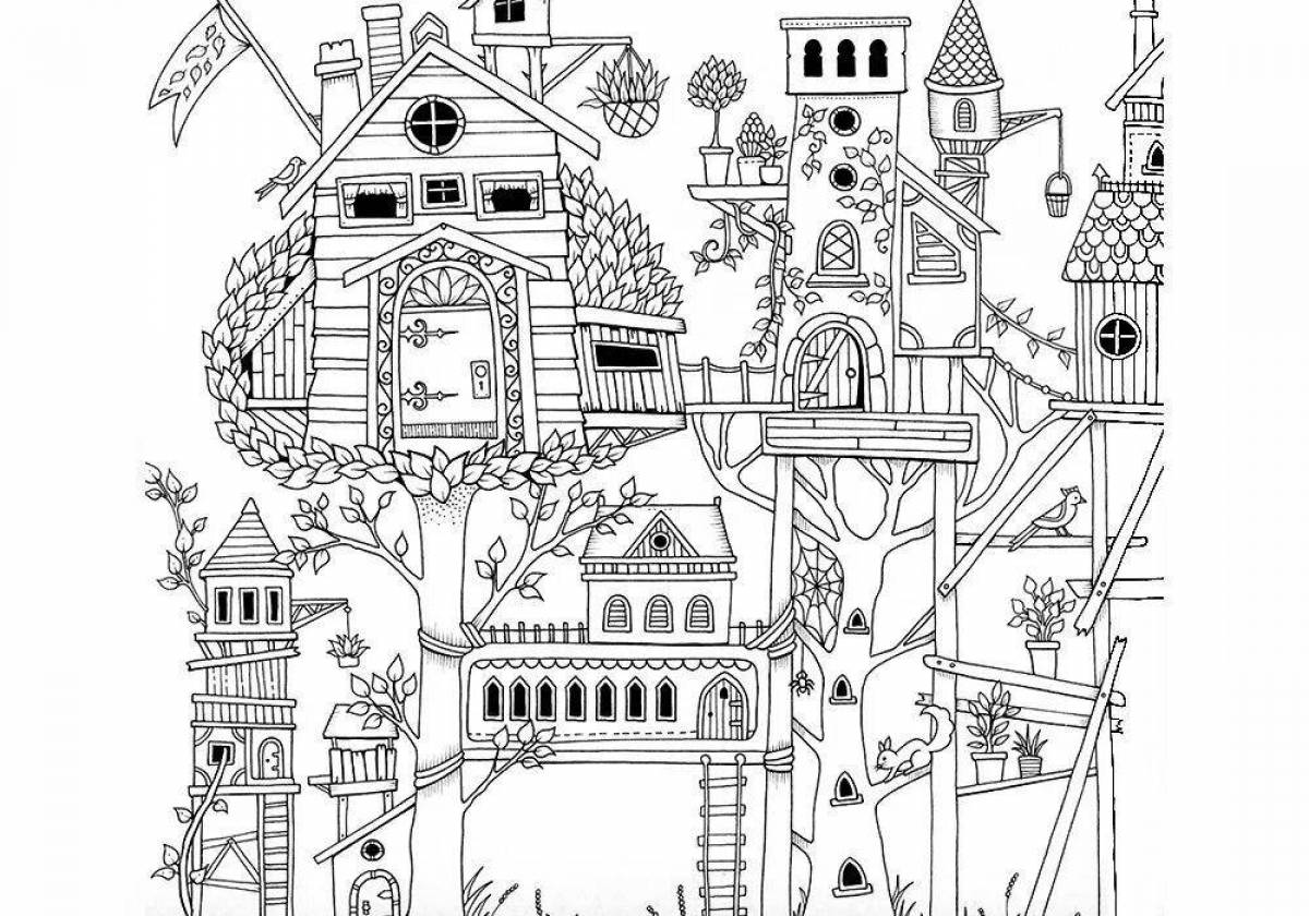 Exquisite magical world coloring book