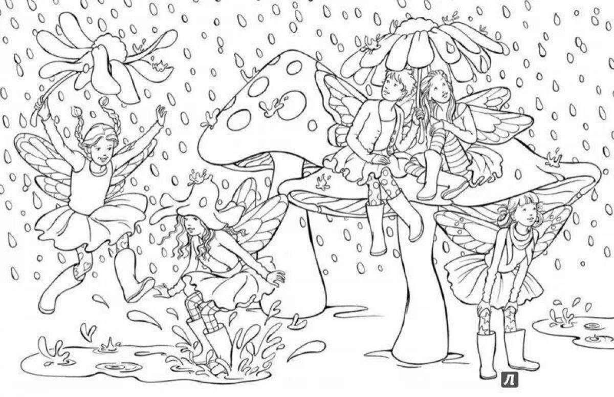 Generous magical world coloring page