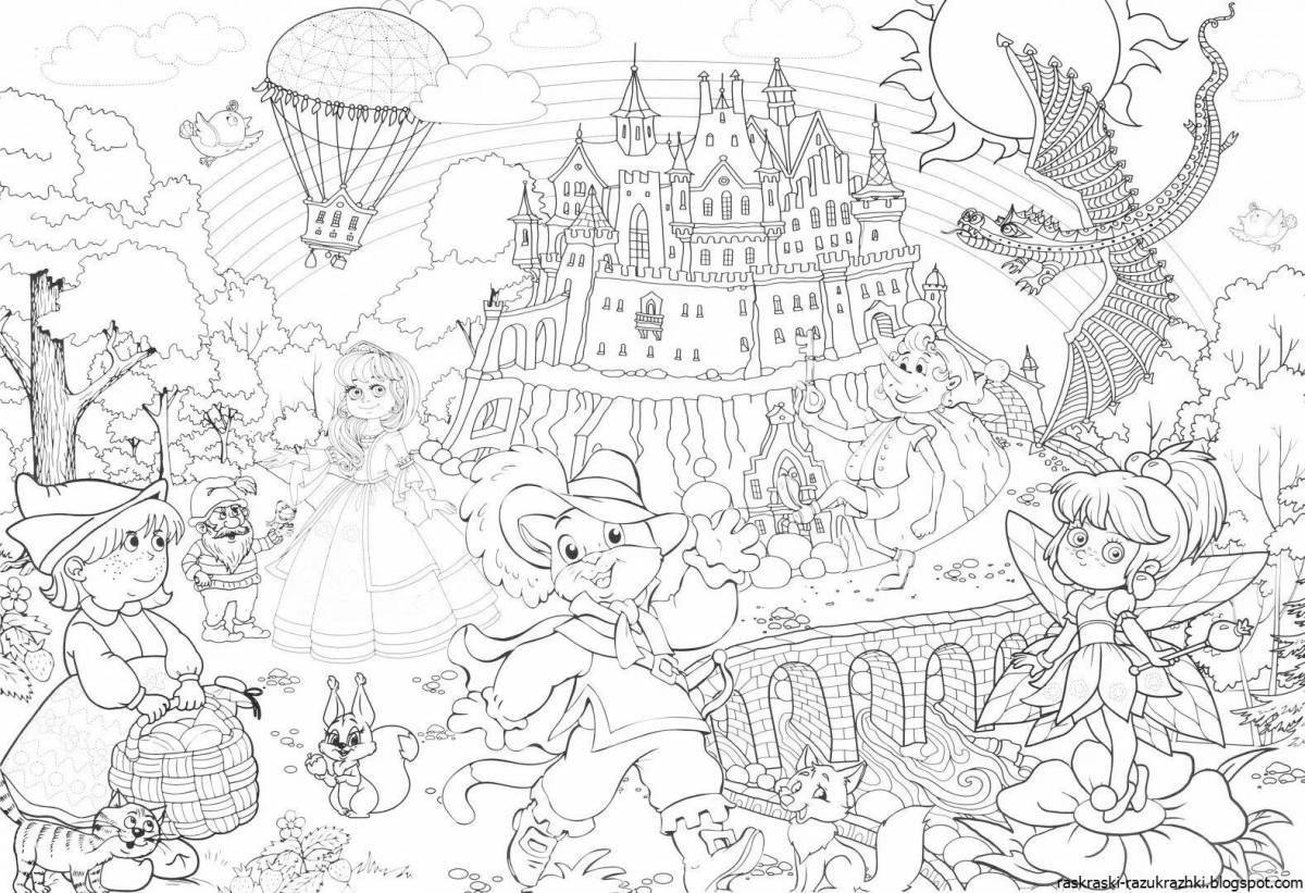 Mysterious magical world coloring book
