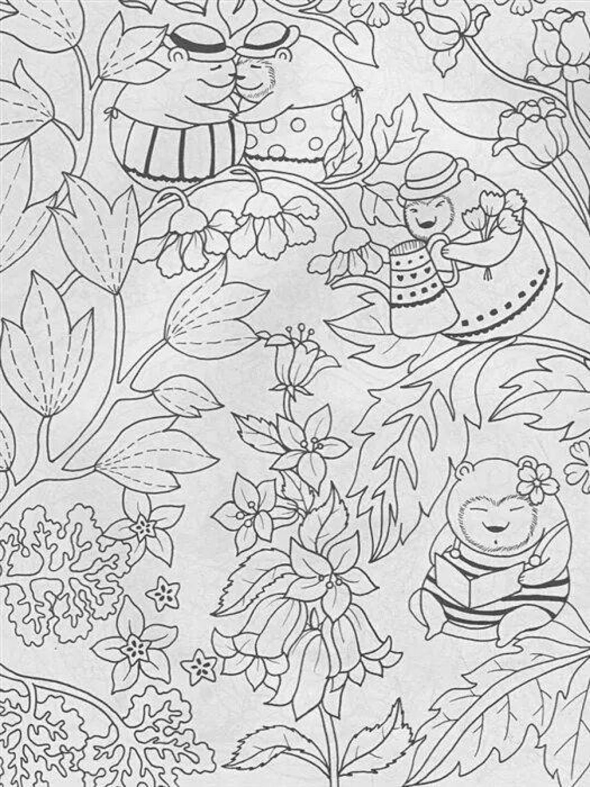 Million bears coloring book