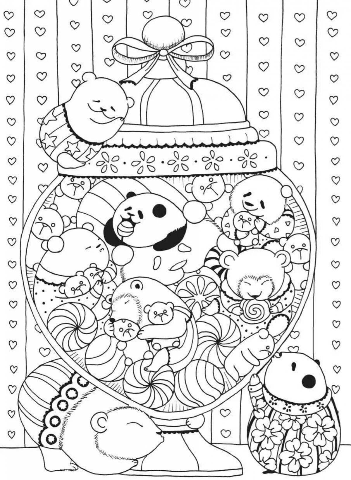 Coloring book fluffy million bears