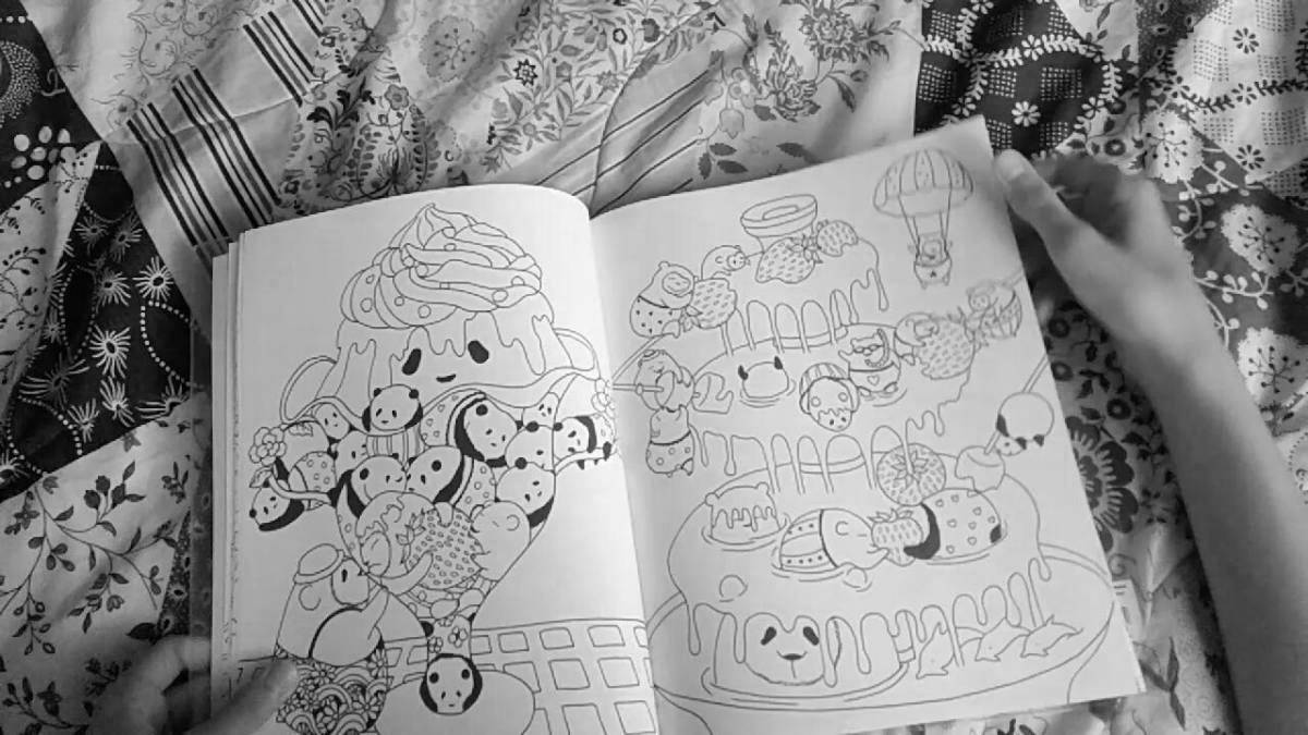 Cute million bears coloring book