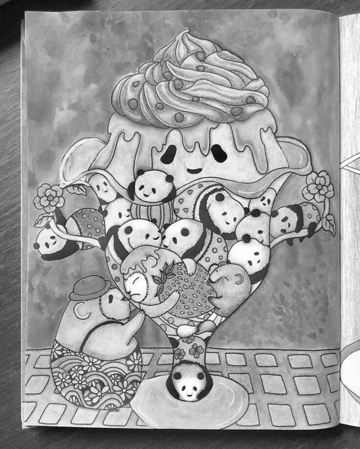 Million bears animated coloring page