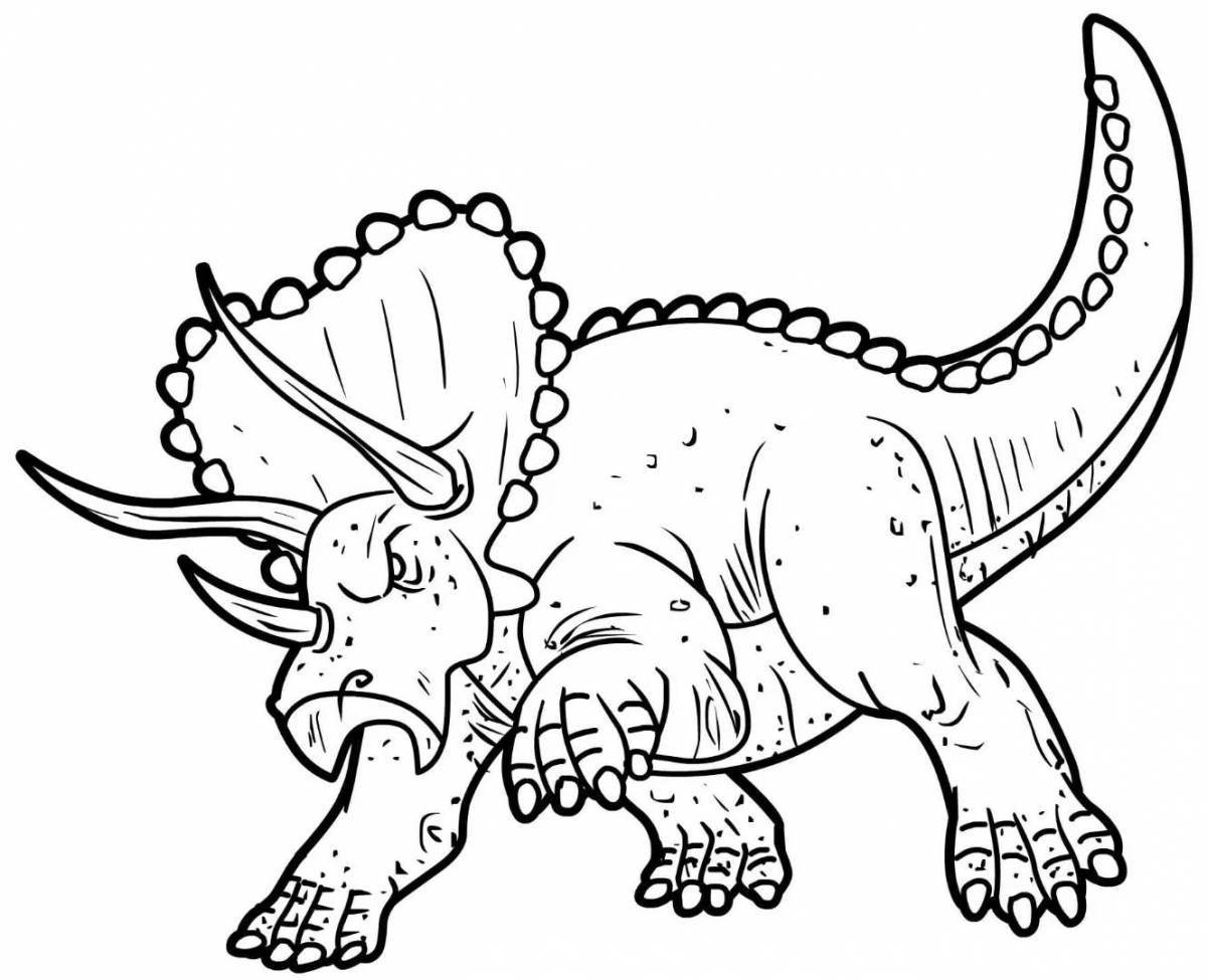 Coloring page playful dinosaur