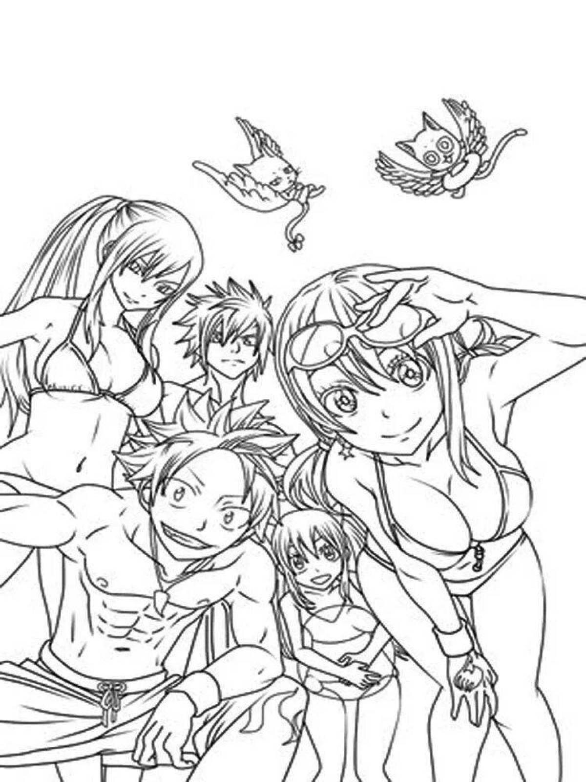 Bright anime comics coloring pages