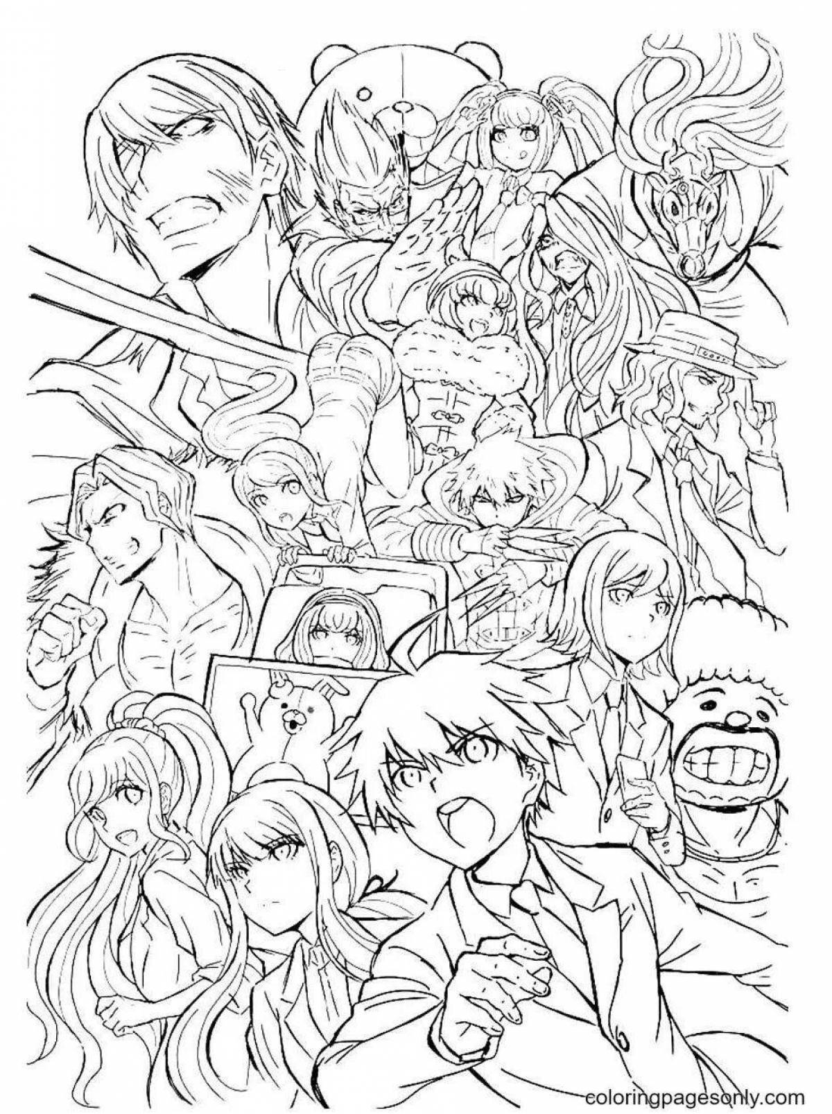 Amazing anime comic coloring page