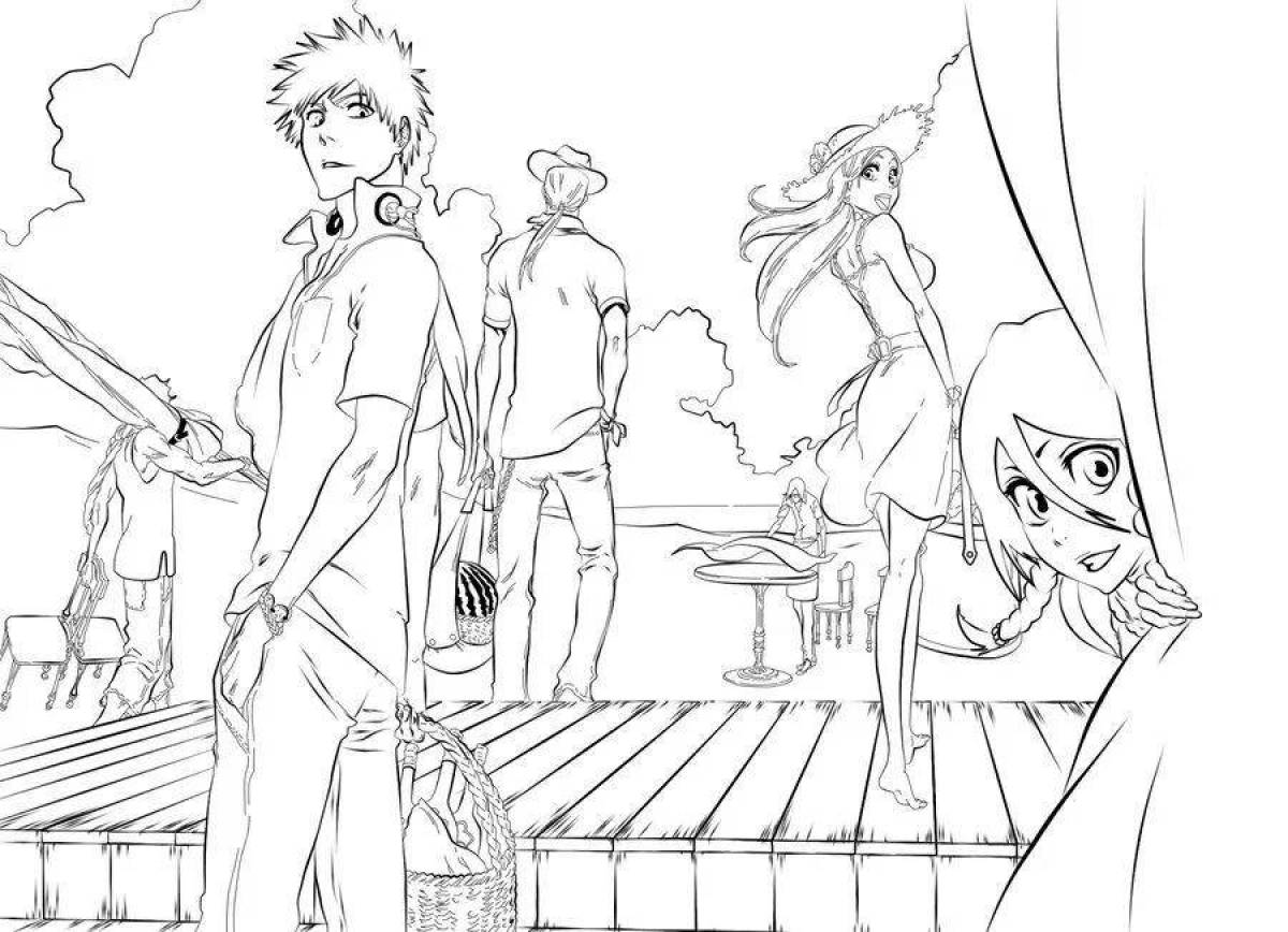 Awesome anime comic coloring page