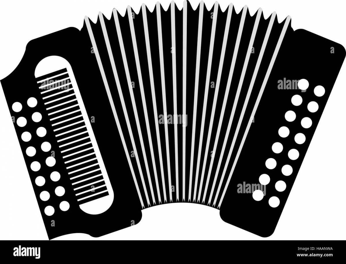 Photo Colorful accordion musical instruments for children