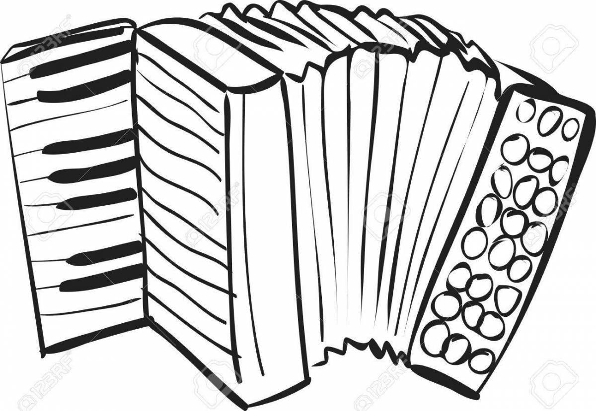 Colorful accordion musical instruments for toddlers