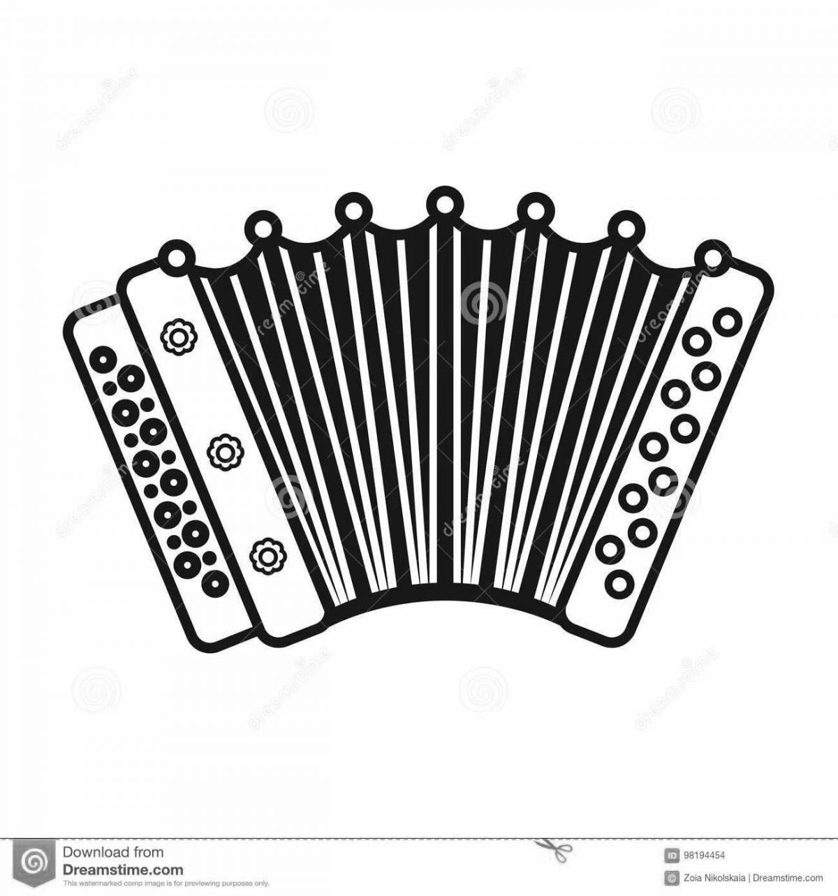 Photo Great musical instruments for button accordion for kids with names