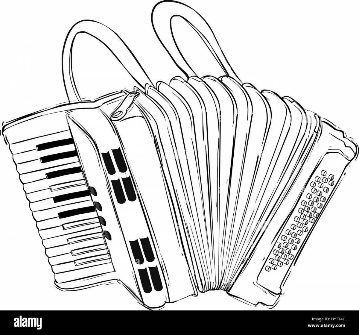 Elegant baby accordion musical instruments with labels