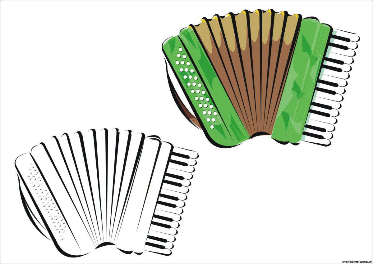 Creative baby accordion musical instruments with labels