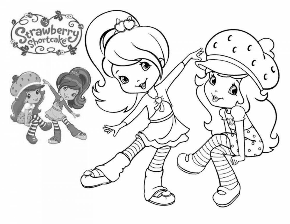Coloring funny strawberries