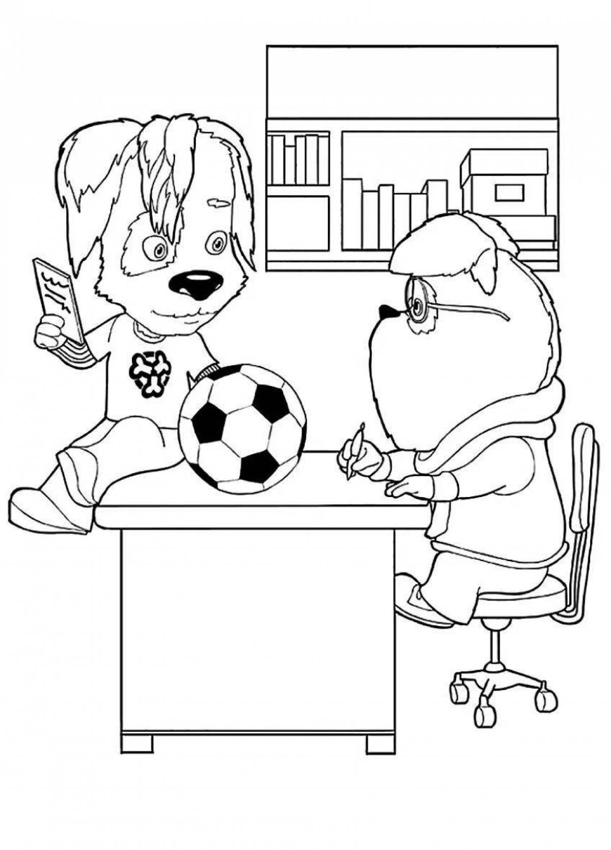 Coloring page crazy barboskin team