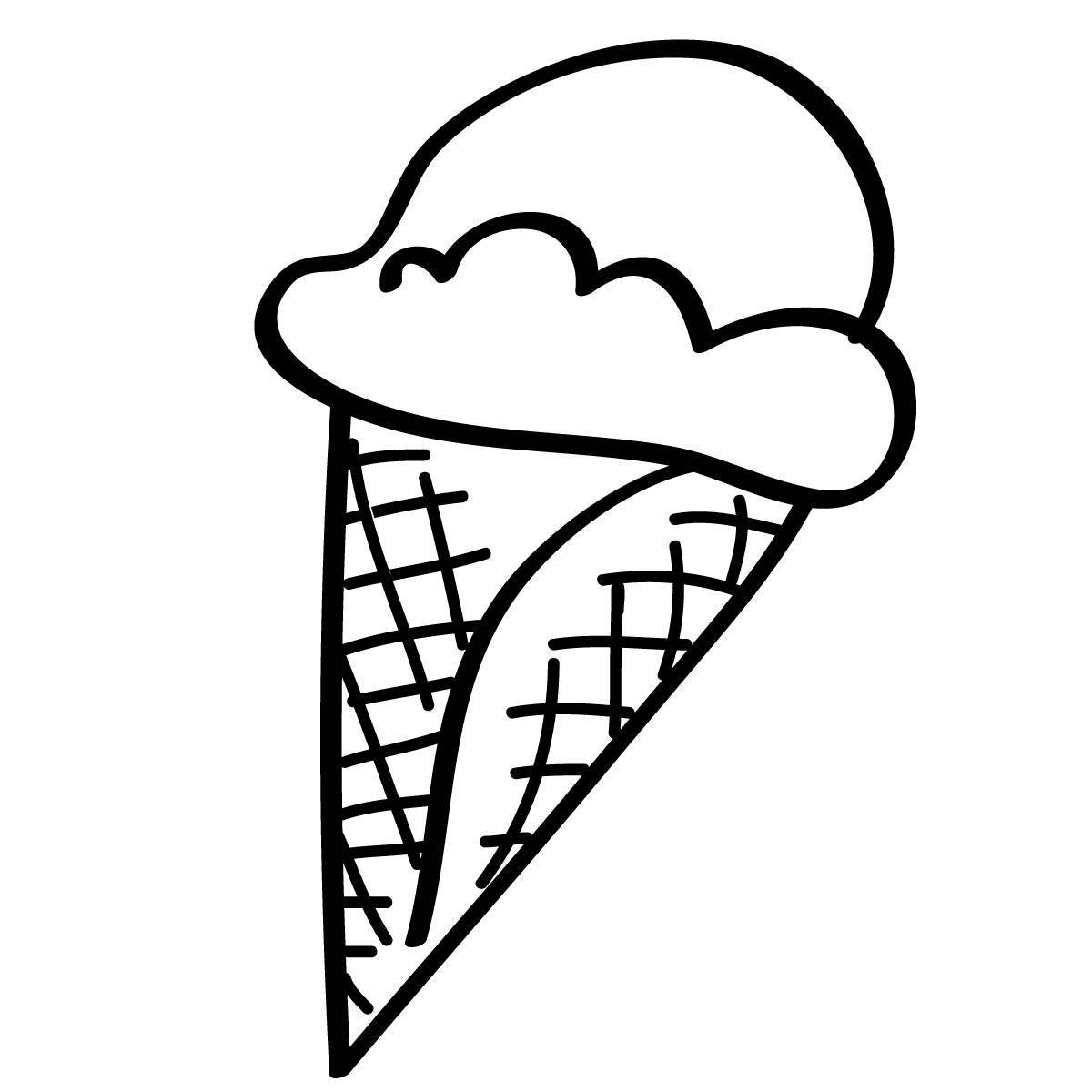 Amazing ice cream coloring page for kids