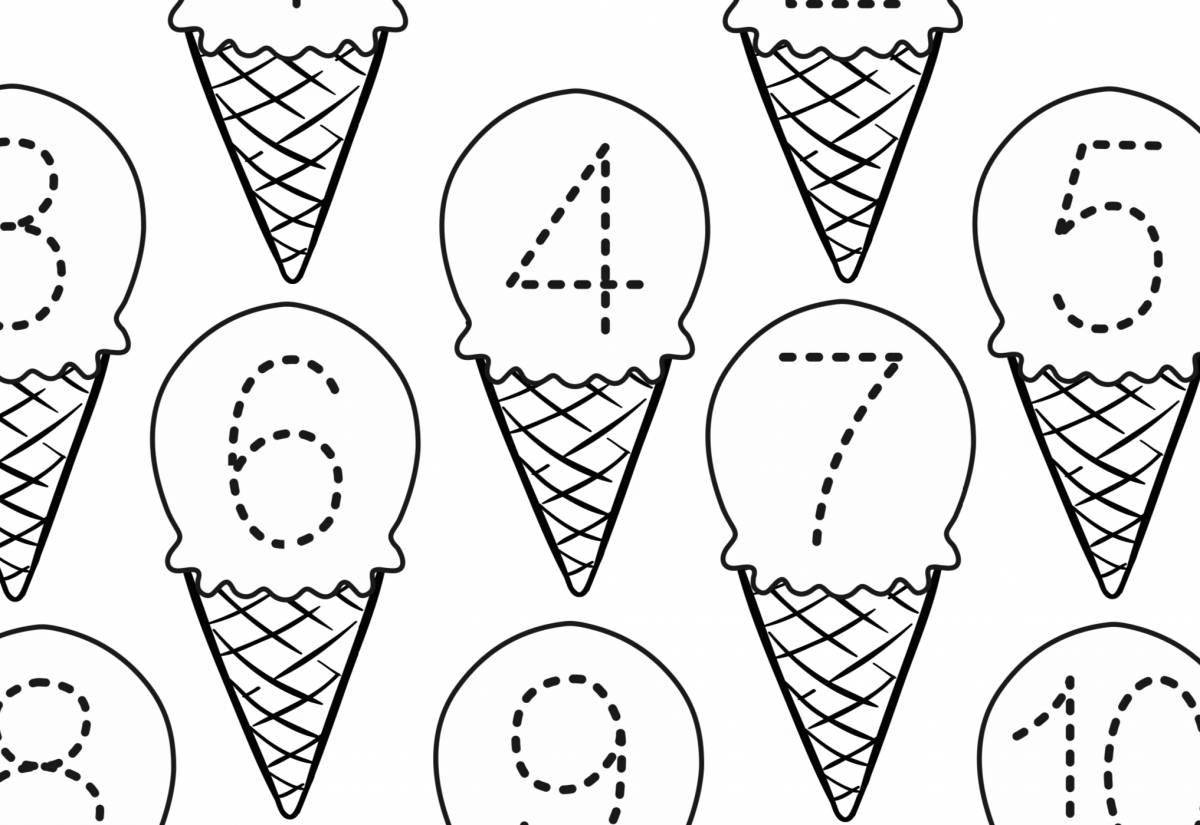 Fun pre-k ice cream coloring book