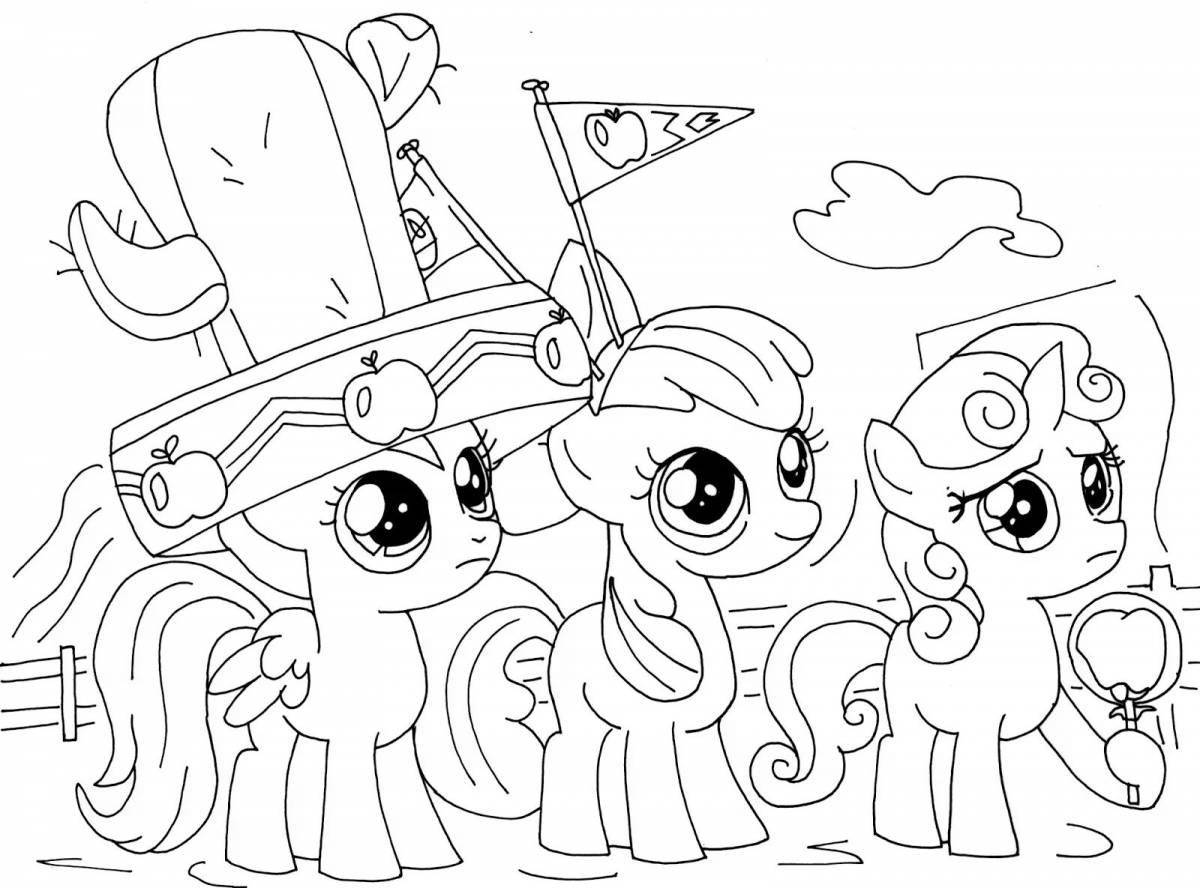 Coloring page glamorous little pony