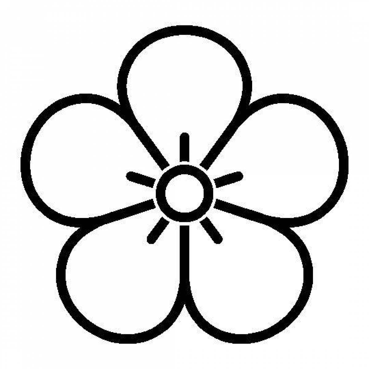 Красочная раскраска с цветами