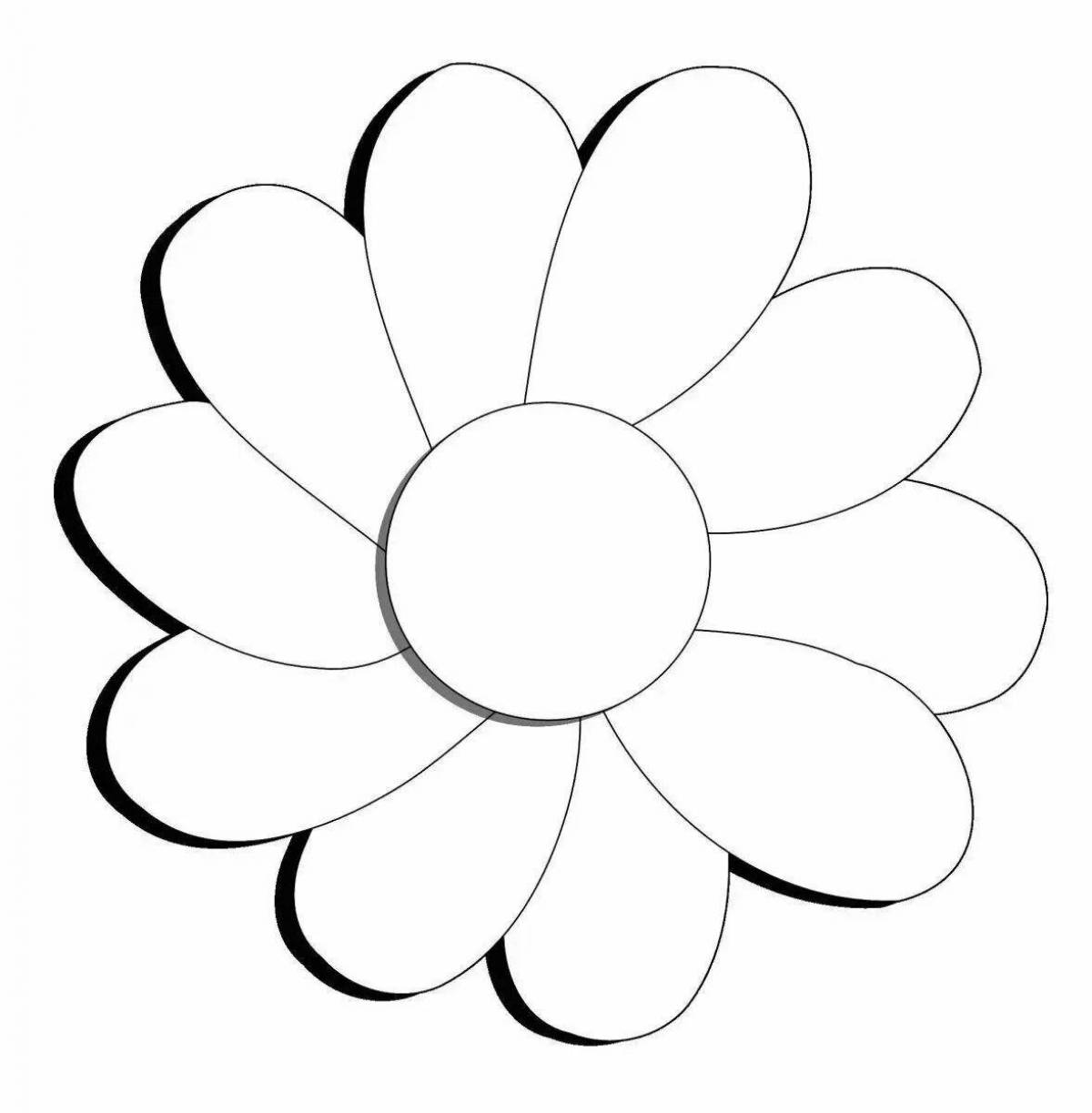Radiant coloring page flower pattern